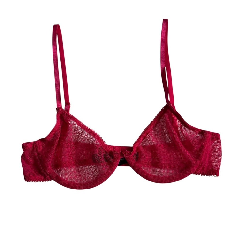 Urban Outfitters Out From Under Hot Pink Lace Unlined Bra Womens 32A